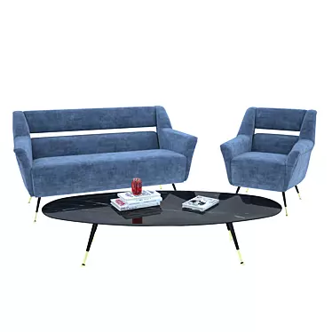 Sleek Seymour Sofa: Modern Design 3D model image 1 