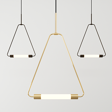 Dot LED Pendant Lamp: Modern Design, Adjustable Height 3D model image 1 