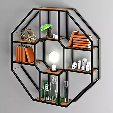 Elegant Octagon Shelf 3D model image 1 