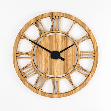 Roman Numerals Wall Clock - 1000x1000mm. 3D model image 1 