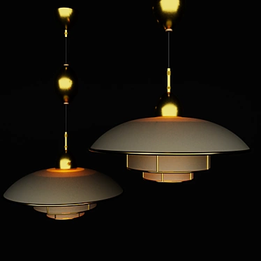 Vintage Titan Ceiling Light 3D model image 1 