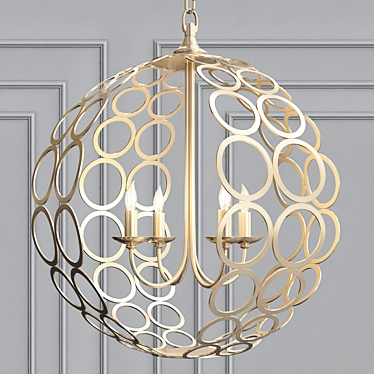 Tartufo Antique Gold Leaf Chandelier 3D model image 1 