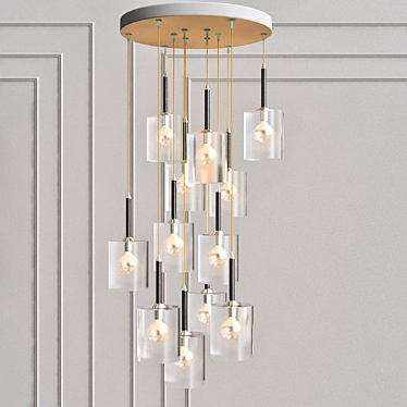 Elegant Duchess Fixed Chandelier 3D model image 1 