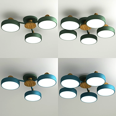 Scandinavian Style LED Chandelier 3D model image 1 