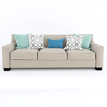 Sleek Sophistication: Jean Luc Sofa 3D model image 1 