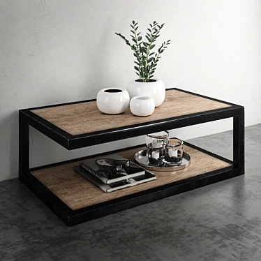 Modern Rectangular Coffee Table 3D model image 1 