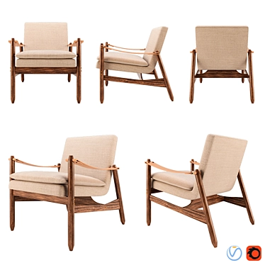 Ipanema Lounge Chair: Timeless Elegance by Jorge Zalszupin 3D model image 1 