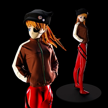 Evangelion's Asuka Langley Statue 3D model image 1 