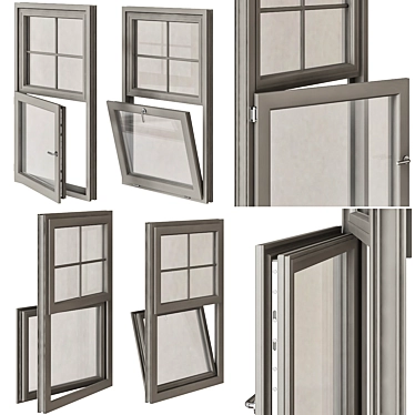 Triple Glazed High-Quality Sash Window 3D model image 1 