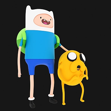 Adventure Time: Fin and Jake 3D model image 1 