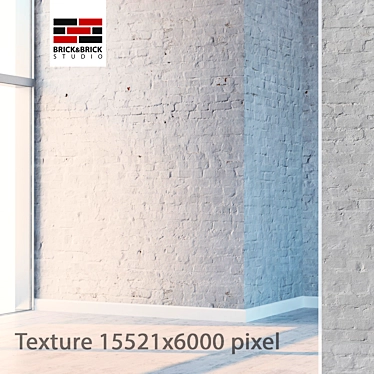 Seamless White Brick Texture 3D model image 1 