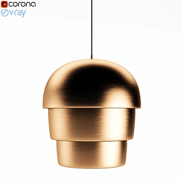 Nature-inspired Pine Cone Pendant Lamp: Warm & Contemporary 3D model image 1 