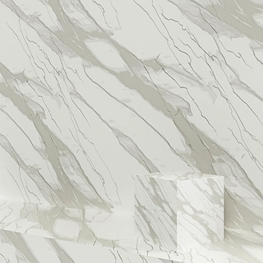 Elegant Calacatta Marble-Effect Plaster 3D model image 1 