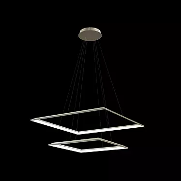 Sleek Angle LED Pendant 3D model image 1 