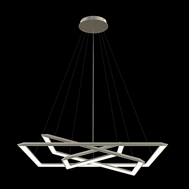 Inclined Square Designer Chandelier 3D model image 1 