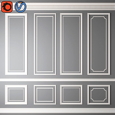 Elegant Finishing Touch: Decorative Molding 3D model image 1 