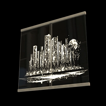 Radiant Patterns Glass Panel 3D model image 1 