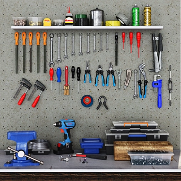 Advanced Garage Tools Bundle 3D model image 1 