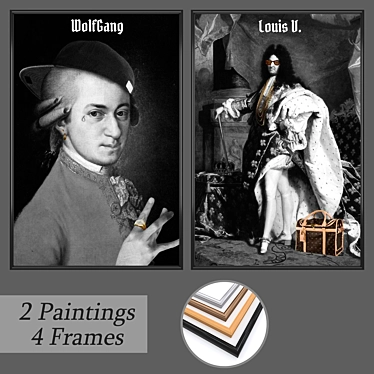 Modern Wall Art Set with Versatile Frames 3D model image 1 