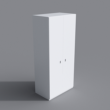 Modern MDF Wardrobe: Sleek and Spacious 3D model image 1 