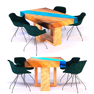 Table with epoxy resin