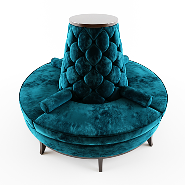 Classic Designer Circle Banquette Sofa 3D model image 1 