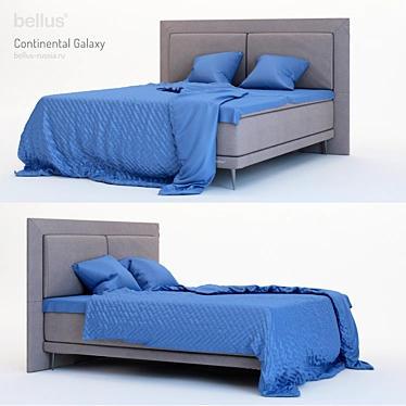 Elegant Galaxy Bed 3D model image 1 