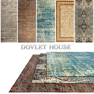 DOVLET HOUSE 5-Piece Carpets (Part 289) 3D model image 1 