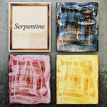 (50 Characters) Abstract Serpentine Paintings Collection 3D model image 1 