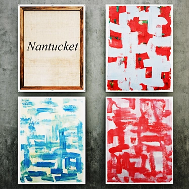 Nantucket Abstract Art Collection 3D model image 1 