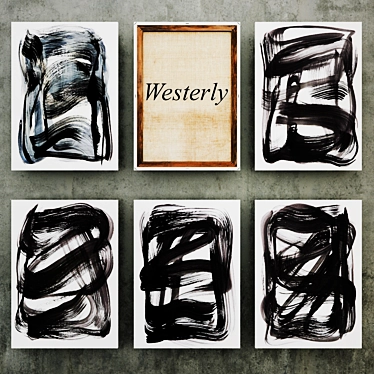 Modern Abstract Art: Westerly Collection 3D model image 1 