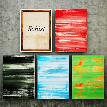 Abstract Schist Paintings 3D model image 1 