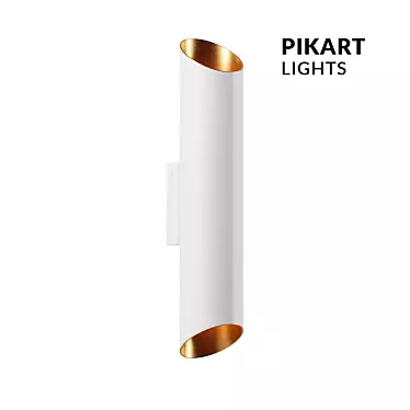 Elegant Aluminum Sconce: Pikartlights 3D model image 1 