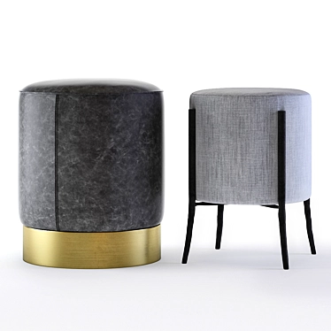 Elegant Pagoda Pratt Ottomans 3D model image 1 