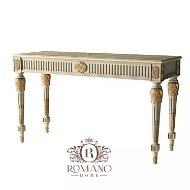 Elegant Letitia Console - Handcrafted Romano Home 3D model image 1 