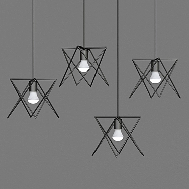 Minimalist Star Pendant Lights 3D model image 1 