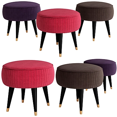 Luxe Audrey Stool: Covet Lounge 3D model image 1 