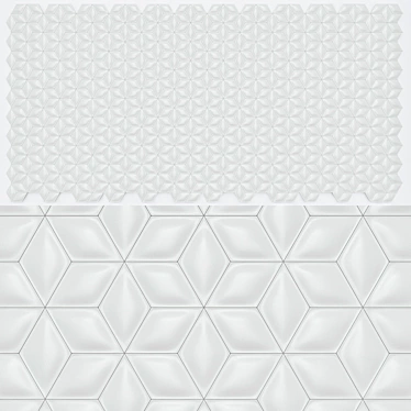 Stylish 3D Wall Panel 3D model image 1 