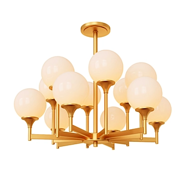 Ball Valley Chandelier 12-Light: Elegant California Style 3D model image 1 