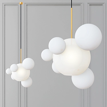 Giopato & Coombes BOLLE BLS Lamp: Elegant White Pendant Lighting 3D model image 1 