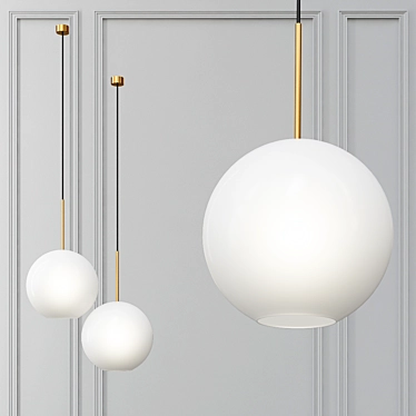 Title: Giopato & Coombes Bolle BLS Lamp - Modern White Glass Pendant 3D model image 1 