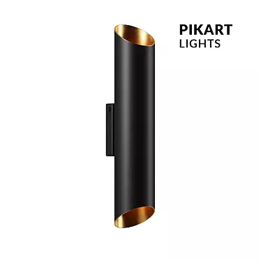 Elegant Black Sconce: Pikartlights 3D model image 1 