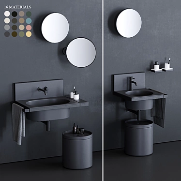 Cielo Elle: Oval and Round Washbasins 3D model image 1 