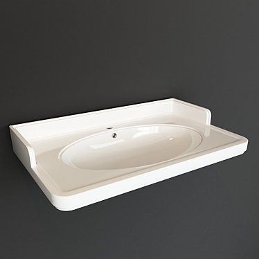Title: Pompei Ceramic Sink | Kerama Marazzi 3D model image 1 