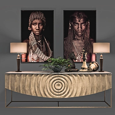 African Decoration Console Set