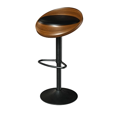 Minimalist Ergonomic Bar Stool 3D model image 1 