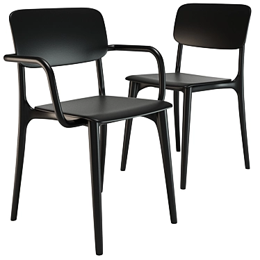 Modern Spin on Viennese Chairs 3D model image 1 