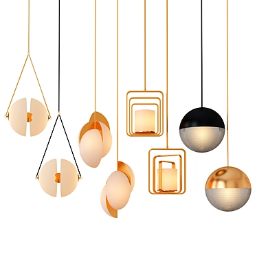 Modern Hanging Lights Collection 3D model image 1 