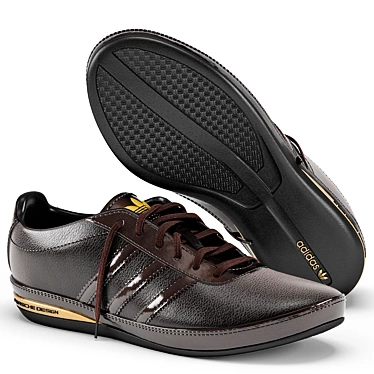 Adidas Porsche S3 Brown Leather Sneakers 3D model image 1 
