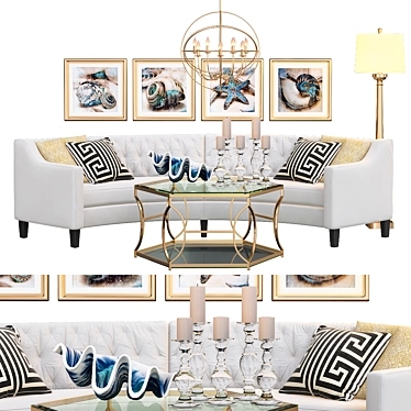 Luxury Comfort: Z Gallerie Sofa 3D model image 1 